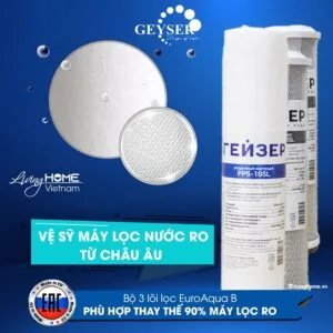 Alternative view of Bộ 3 lõi lọc nước 123 EuroAqua B cho máy lọc nước RO