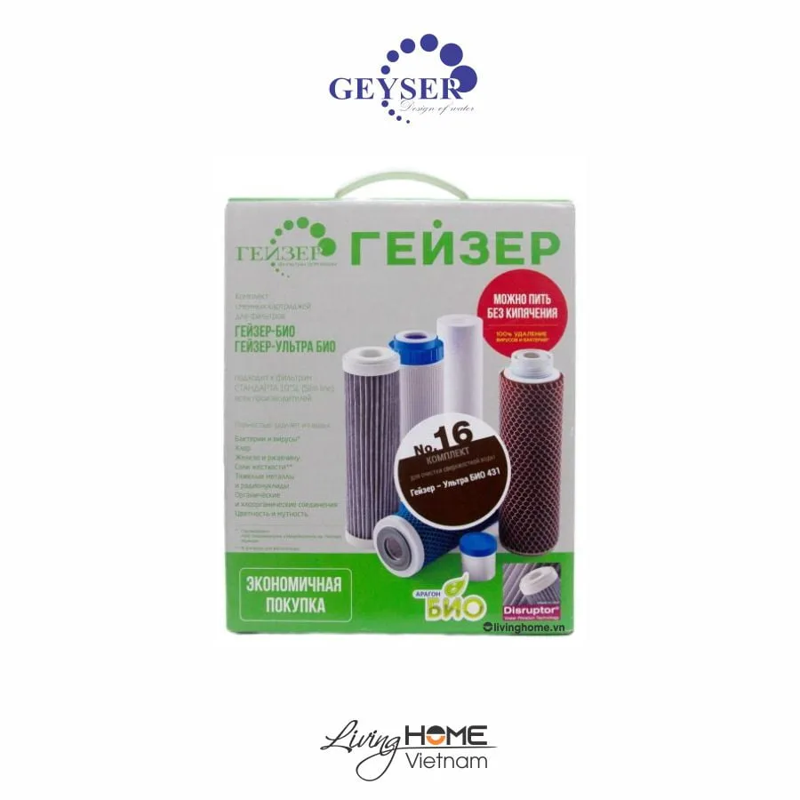 Bộ 3 lõi lọc nước Geyser Ecotar 8 nhập khẩu châu Âu 4 Bộ 3 lõi lọc nước Geyser Ecotar 8 nhập khẩu châu Âu - Ảnh 2