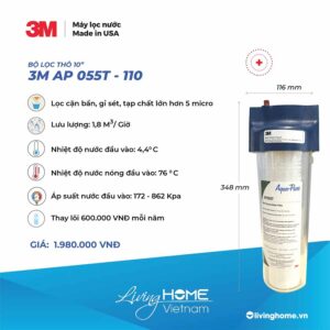 Alternative view of Bộ lọc thô 10 inch 3M AP 055T - 110 nhập khẩu Mỹ