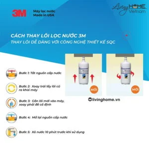 Alternative view of Bộ lọc 3M HF-40S dùng cho máy lọc nước 3M ICE140-S nhập khẩu Mỹ