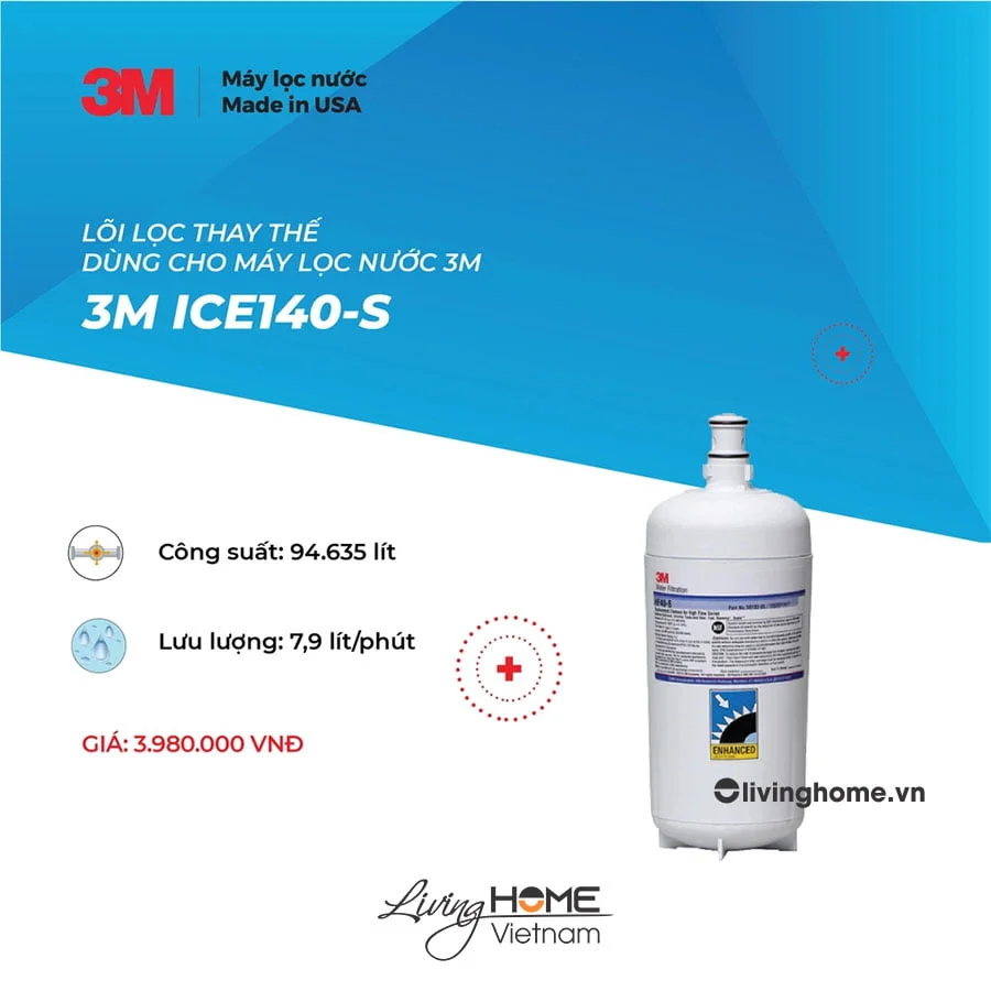Bộ lọc 3M HF-40S dùng cho máy lọc nước 3M ICE140-S nhập khẩu Mỹ 3 Bộ lọc 3M HF-40S dùng cho máy lọc nước 3M ICE140-S nhập khẩu Mỹ