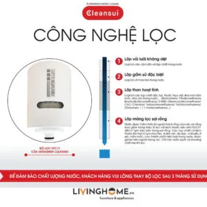 Alternative view of Bộ lọc Cleansui EFC11 cho thiết bị EF102 nhập khẩu Nhật
