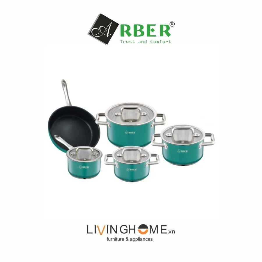 Bộ nồi inox Arber AN05SMDT 5 món cao cấp 3 Bộ nồi inox Arber AN05SMDT 5 món cao cấp