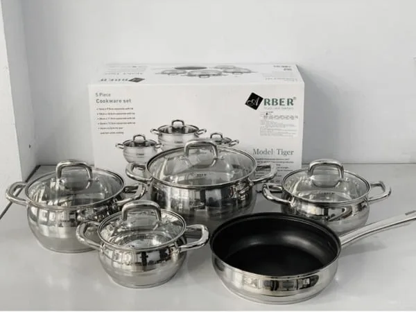 Bộ nồi inox Arber TIGER 5 món 4 Bộ nồi inox Arber TIGER 5 món - Ảnh 2