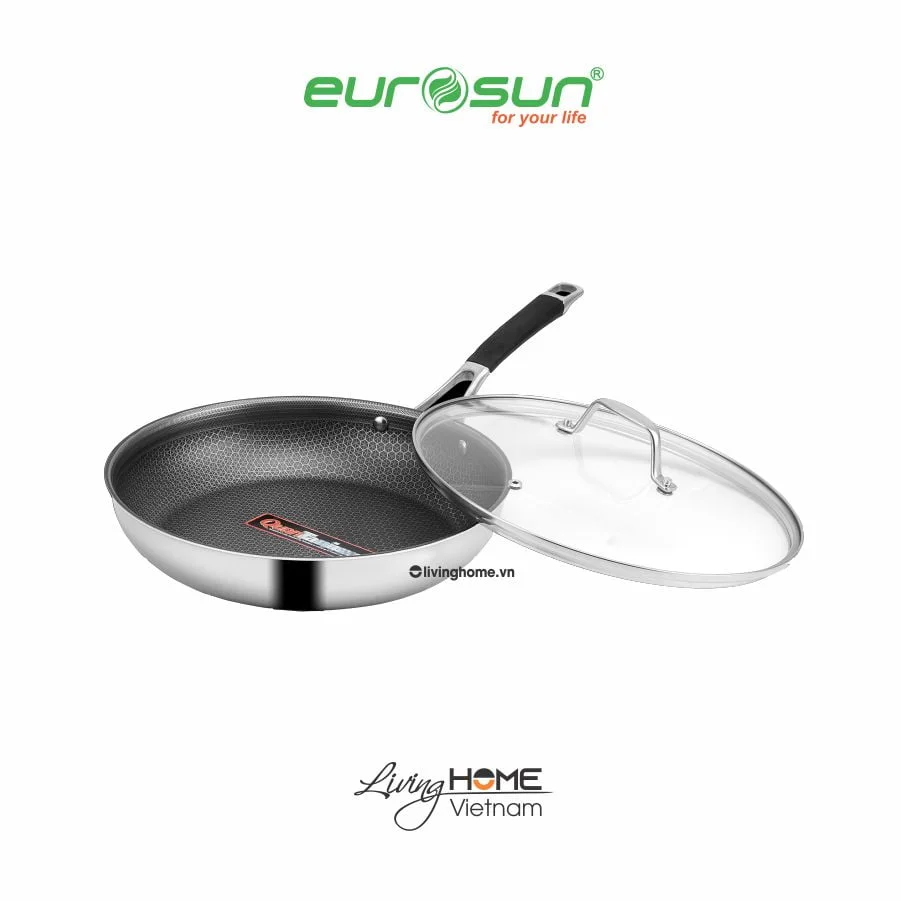 Chảo chống dính Eurosun MS1828-Queen inox 304 dày 2.5mm 3 Chảo chống dính Eurosun MS1828-Queen inox 304 dày 2.5mm