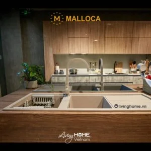 Alternative view of Chậu rửa chén Malloca BIANCO K-50062 đá màu kem thiết kế hiện đại