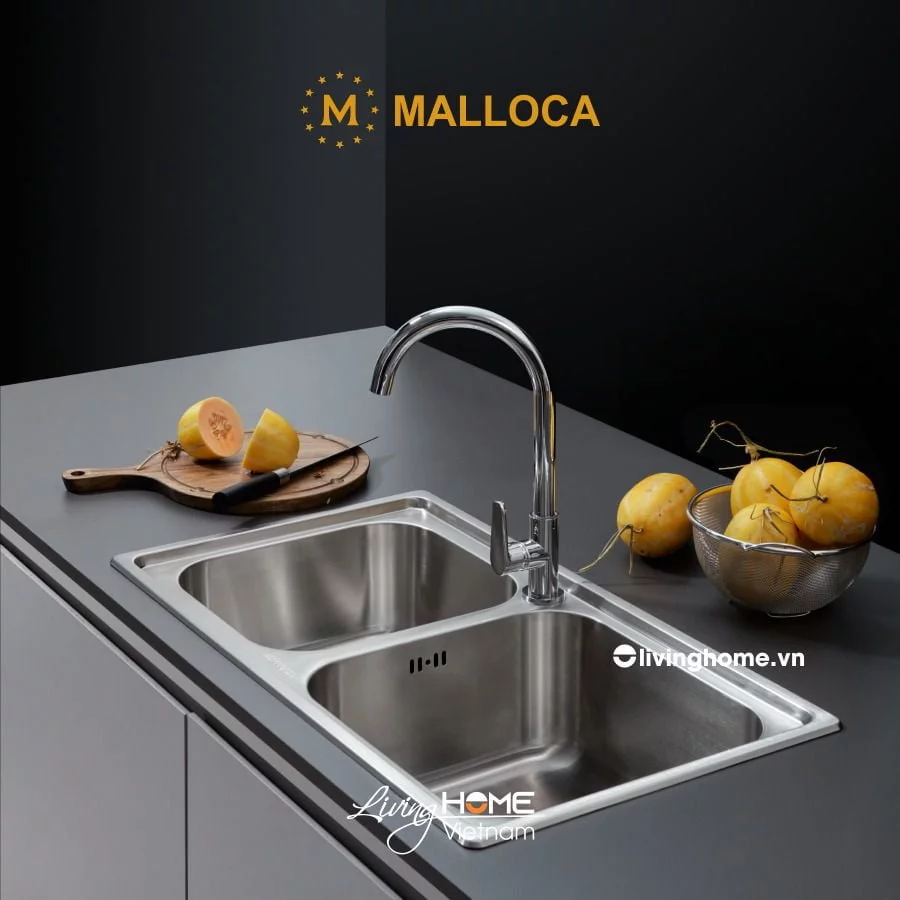 Chậu rửa chén Malloca MS 2076E inox 304 cao cấp 5 Chậu rửa chén Malloca MS 2076E inox 304 cao cấp - Ảnh 3