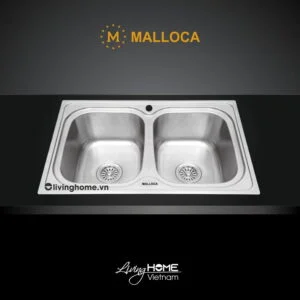 Chậu rửa chén Malloca MS 1001 NEW inox 304 bộ xả nước thông minh ngăn mùi