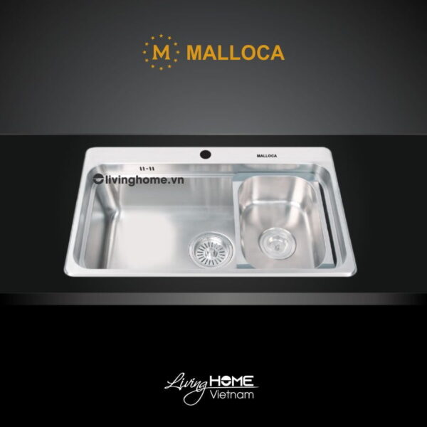Chậu rửa chén Malloca MS 1022D inox 304 bộ xả nước thông minh ngăn mùi