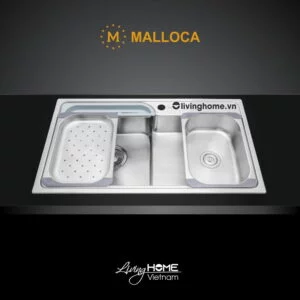 Chậu rửa chén Malloca MS 1028 N inox 304 chống ồn chống ngưng tụ nước dưới đáy chậu