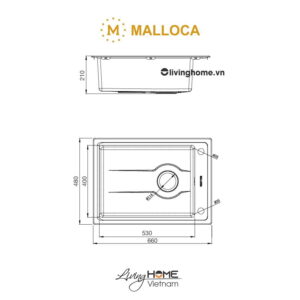 Chậu Rửa Chén Bát Malloca MS 5066W Inox 304 Cao Cấp 13 Chậu Rửa Chén Bát Malloca MS 5066W Inox 304 Cao Cấp