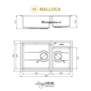 Chậu rửa chén Malloca MS 5082W inox 304 cao cấp tính năng vượt trội 17 Chậu rửa chén Malloca MS 5082W inox 304 cao cấp tính năng vượt trội