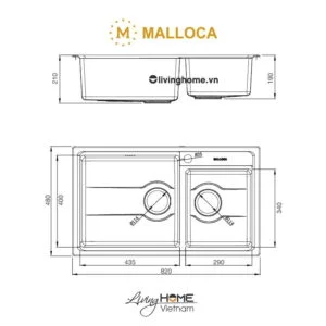 Chậu rửa chén Malloca MS 5082W inox 304 cao cấp tính năng vượt trội 17 Chậu rửa chén Malloca MS 5082W inox 304 cao cấp tính năng vượt trội