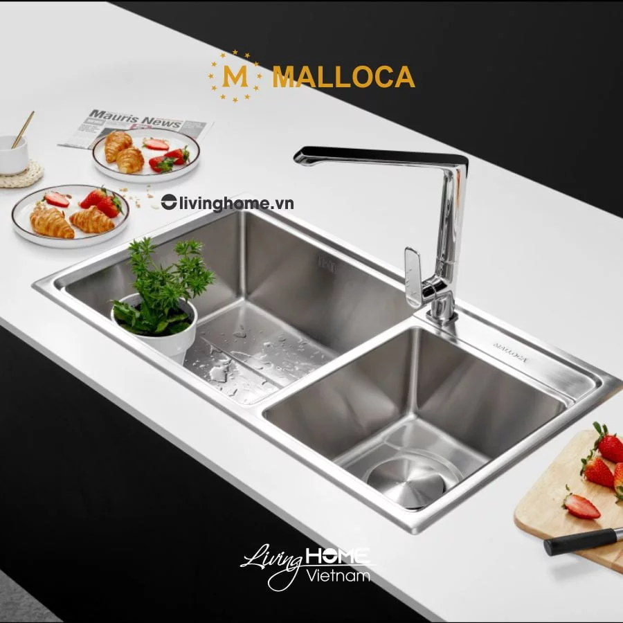 Chậu rửa chén Malloca MS 5082W inox 304 cao cấp tính năng vượt trội 5 Chậu rửa chén Malloca MS 5082W inox 304 cao cấp tính năng vượt trội - Ảnh 3