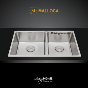 Chậu rửa chén Malloca MS 6081 inox 304 bộ xả nước thông minh ngăn mùi