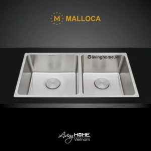 Chậu rửa chén Malloca MS 6081 inox 304 bộ xả nước thông minh ngăn mùi