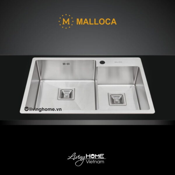 Chậu rửa chén Malloca MS 620T inox 304 cao cấp, bền chắc