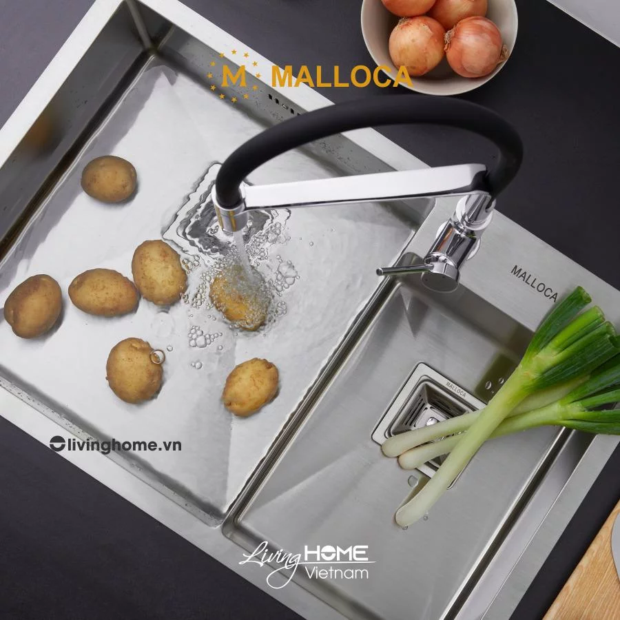 Chậu rửa chén Malloca MS 620T inox 304 cao cấp, bền chắc - Ảnh 3