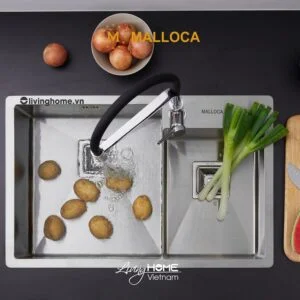Chậu rửa chén Malloca MS 620T inox 304 cao cấp, bền chắc