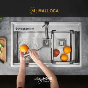 Chậu rửa chén Malloca MS 6302T inox 304 cao cấp, bền chắc
