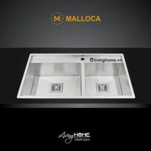 Chậu rửa chén Malloca MS 6304T inox 304 bộ xả nước thông minh ngăn mùi