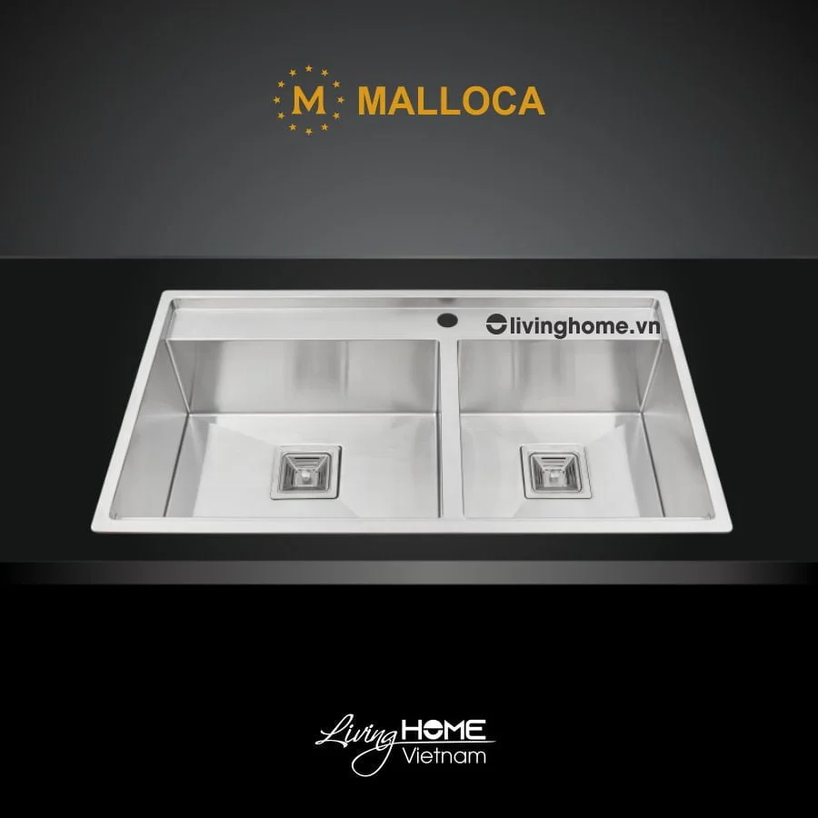 Chậu rửa chén Malloca MS 6304T inox 304 bộ xả nước thông minh ngăn mùi 3 Chậu rửa chén Malloca MS 6304T inox 304 bộ xả nước thông minh ngăn mùi