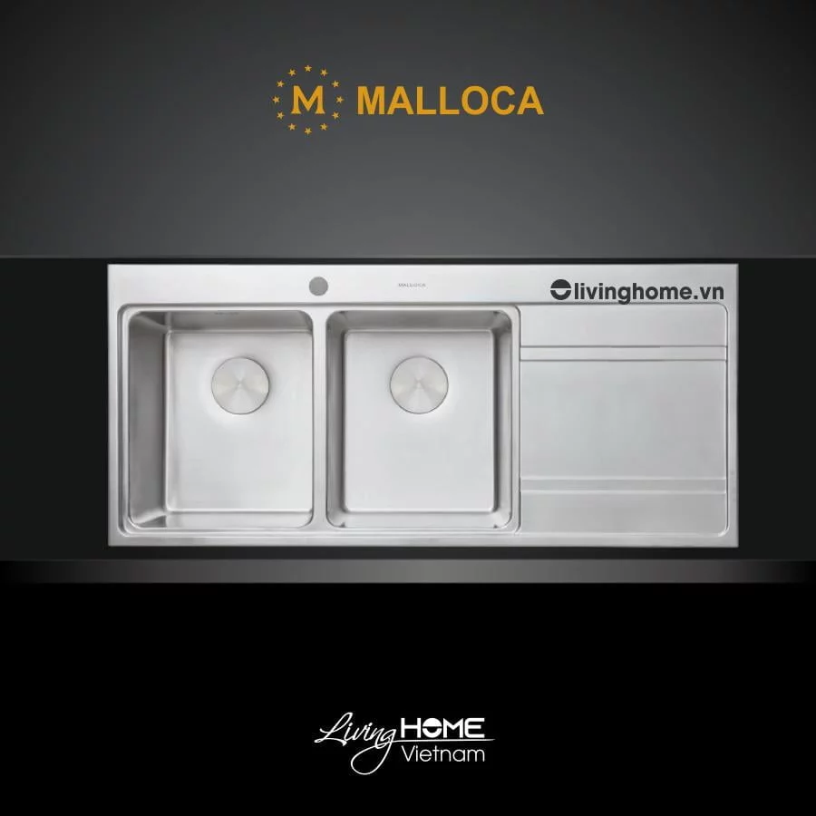 Chậu rửa chén Malloca MS 7818 inox 304 bộ xả nước thông minh ngăn mùi