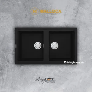 Chậu rửa chén Malloca NERO G-45040 đá màu đen hiện đại