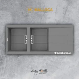 Chậu rửa chén Malloca SMART K-500 đá granite nano màu xám cao cấp