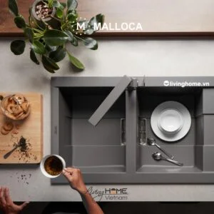 Alternative view of Chậu rửa chén Malloca SMART K-500 đá granite nano màu xám cao cấp
