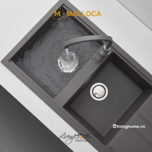 Chậu rửa chén Malloca TITANIUM K-50073 đá granite nano màu xám thời thượng 9 Chậu rửa chén Malloca TITANIUM K-50073 đá granite nano màu xám thời thượng