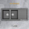 Chậu rửa chén Malloca TITANIUM K-50073 đá granite nano màu xám thời thượng