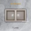 Chậu rửa chén Malloca TORTORA K-45043 đá granite nano màu đất khác biệt 2 Chậu rửa chén Malloca TORTORA K-45043 đá granite nano màu đất khác biệt