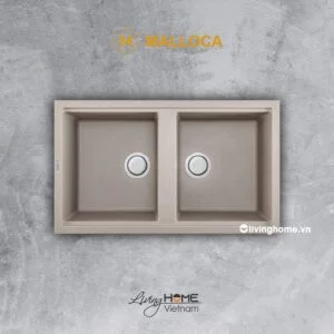 Chậu rửa chén Malloca TORTORA K-45043 đá granite nano màu đất khác biệt