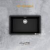 Chậu rửa chén Malloca ZEN K-13040 đá granite nano màu đen sang trọng tinh tế