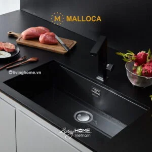 Alternative view of Chậu rửa chén Malloca ZEN K-13040 đá granite nano màu đen sang trọng tinh tế