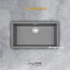 Chậu rửa chén Malloca ZEN K-13073 đá granite nano màu xám hiện đại 1 Chậu rửa chén Malloca ZEN K-13073 đá granite nano màu xám hiện đại