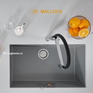Alternative view of Chậu rửa chén Malloca ZEN K-13073 đá granite nano màu xám hiện đại
