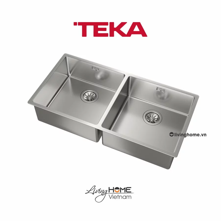 Chậu rửa Teka BE LINEA RS15 2B 860 lắp âm 2 hộc rửa 86cm - Ảnh 4