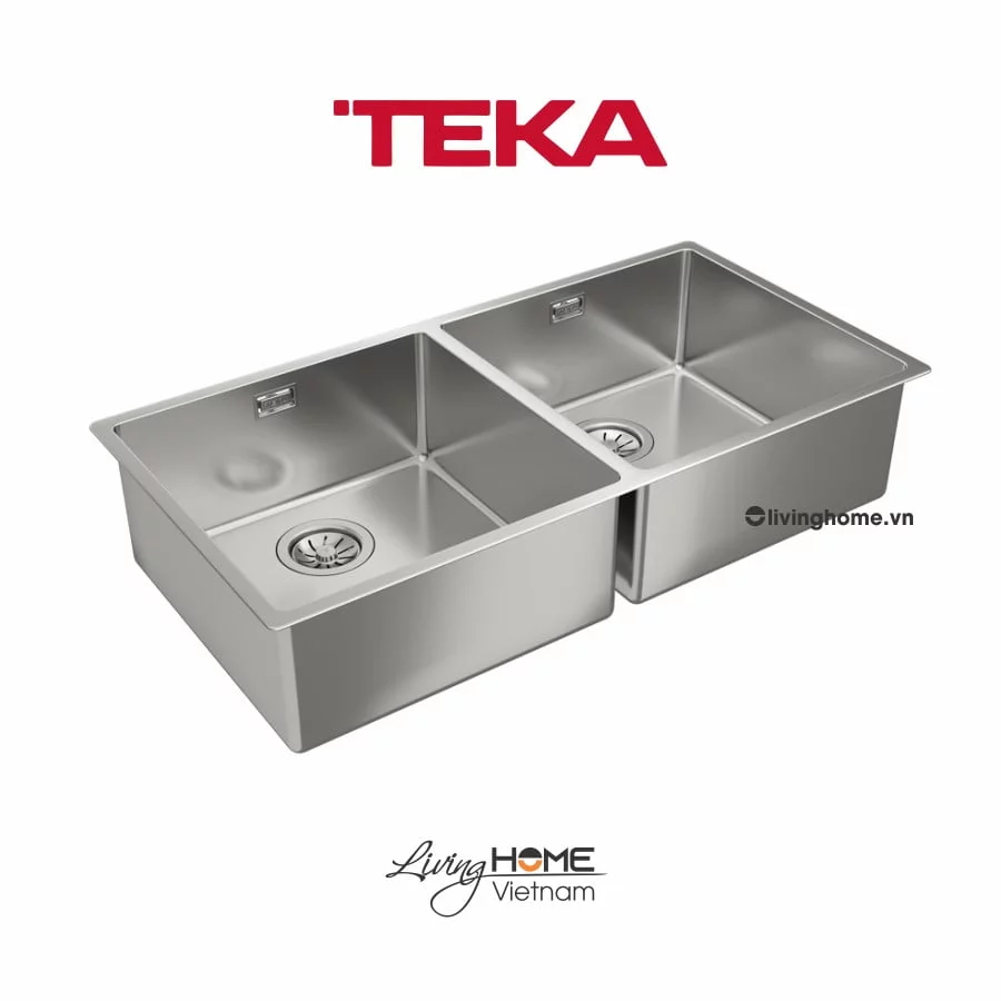 Chậu rửa Teka BE LINEA RS15 2B 860 lắp âm 2 hộc rửa 86cm - Ảnh 5