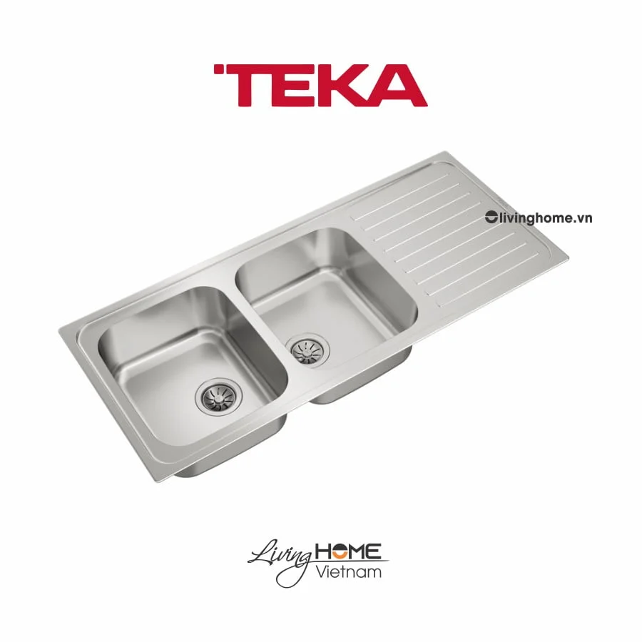 Chậu rửa Teka CLASSIC 2B 1D lắp nổi 2 hộc rửa 1 bàn chậu 7 Chậu rửa Teka CLASSIC 2B 1D lắp nổi 2 hộc rửa 1 bàn chậu - Ảnh 5