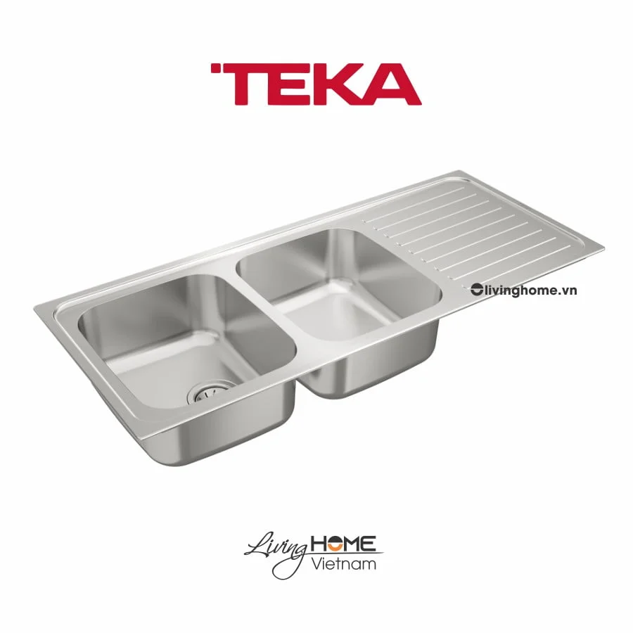 Chậu rửa Teka CLASSIC 2B 1D lắp nổi 2 hộc rửa 1 bàn chậu 8 Chậu rửa Teka CLASSIC 2B 1D lắp nổi 2 hộc rửa 1 bàn chậu - Ảnh 6