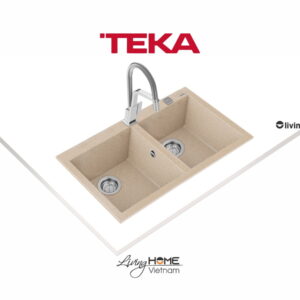 Alternative view of Chậu rửa Teka FORSQUARE 2B 790 Be lắp nổi đá thạch anh màu beige 79cm