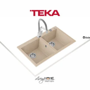 Alternative view of Chậu rửa Teka FORSQUARE 2B 790 Be lắp nổi đá thạch anh màu beige 79cm