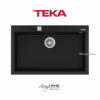 Chậu rửa Teka FORSQUARE 72-40 TG Bl lắp nổi đá thạch anh màu đen 79cm