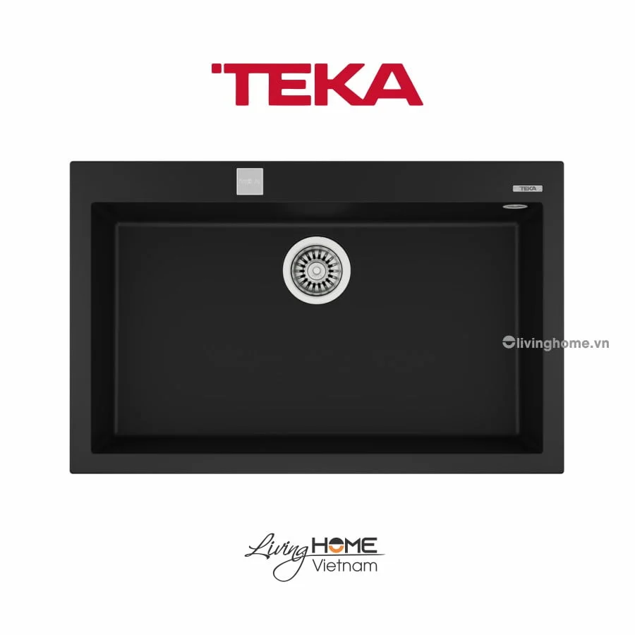 Chậu rửa Teka FORSQUARE 72-40 TG Bl lắp nổi đá thạch anh màu đen 79cm 3 Chậu rửa Teka FORSQUARE 72-40 TG Bl lắp nổi đá thạch anh màu đen 79cm