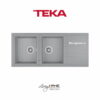 Chậu rửa Teka STONE 80 B-TG 2B 1D Gr lắp nổi đá thạch anh màu xám 2 Chậu rửa Teka STONE 80 B-TG 2B 1D Gr lắp nổi đá thạch anh màu xám
