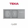 Chậu rửa Teka STONE 80 B-TG 2B 1D Gr lắp nổi đá thạch anh màu xám 2 Chậu rửa Teka STONE 80 B-TG 2B 1D Gr lắp nổi đá thạch anh màu xám
