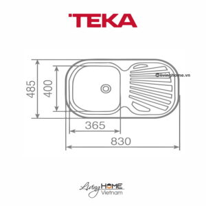 Chậu rửa Teka STYLO 1B 1D lắp nổi 1 hộc rửa 1 bàn chậu 83cm 12 Chậu rửa Teka STYLO 1B 1D lắp nổi 1 hộc rửa 1 bàn chậu 83cm