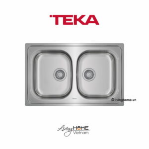 Chậu rửa Teka UNIVERSE 80 T-XP 2B lắp nổi 2 hộc rửa 79cm